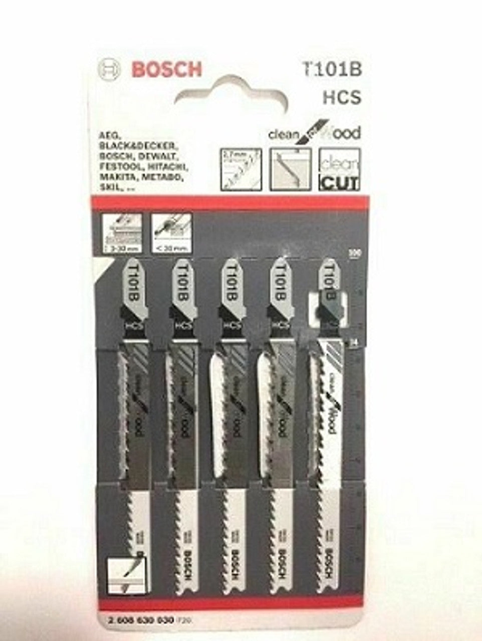 BOSCH BLADE JIGSAW SET 5PCS T101B