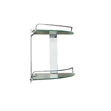 BRIMIX GLASS SHELF DOUBLE LAYER CORNER 3582