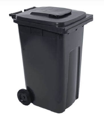 DIVYAPLAST WHEEL BIN BLACK 120L