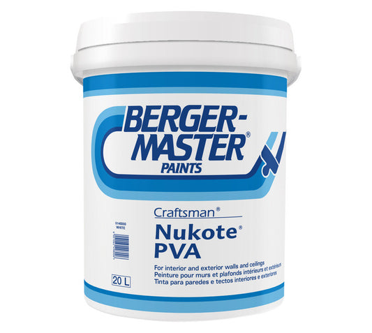 DULUX BERGERMASTER NUKOTE PVA WHITE 20L 5146855