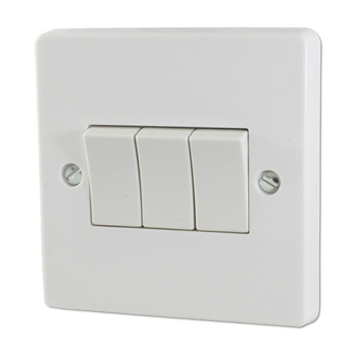 CRABTREE SWITCH PVC 3GANG X 2W