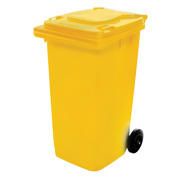 DIVYAPLAST WHEEL BIN YELLOW 240L