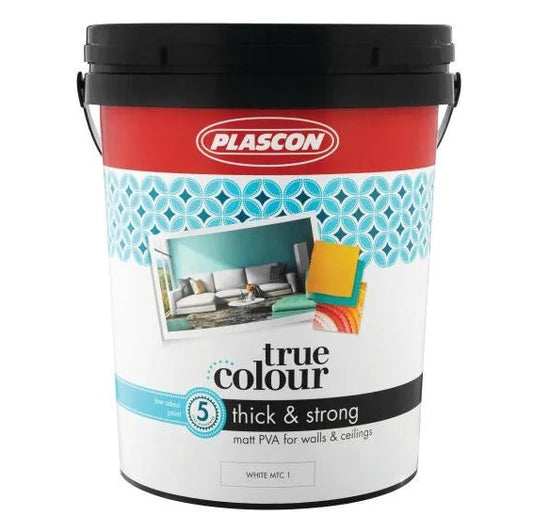 PLASCON THICK & STRONG MATT TRUECOLOR 20L WHITE MTC1