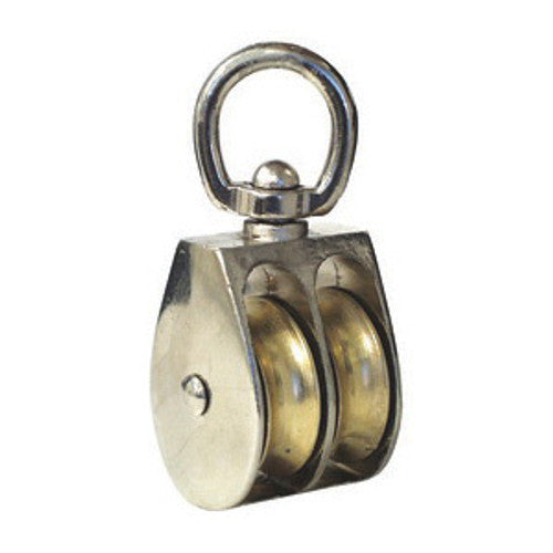 PULLEY BRASS FIXED DOUBLE  1-1/2"