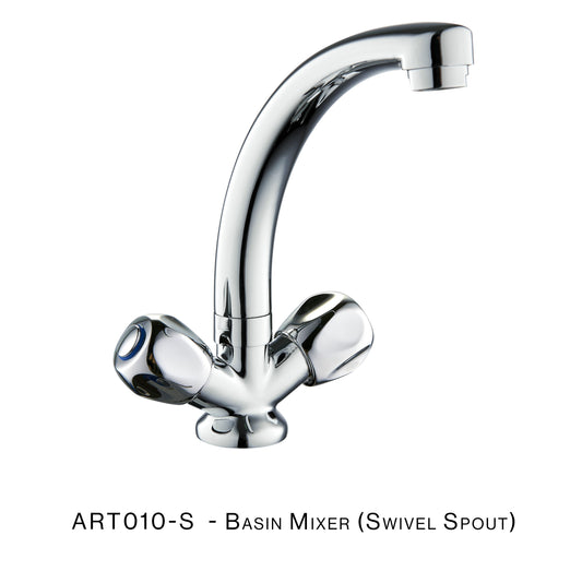 H&C BASIN MIXER ART SWIVEL SPOUT ART010-S