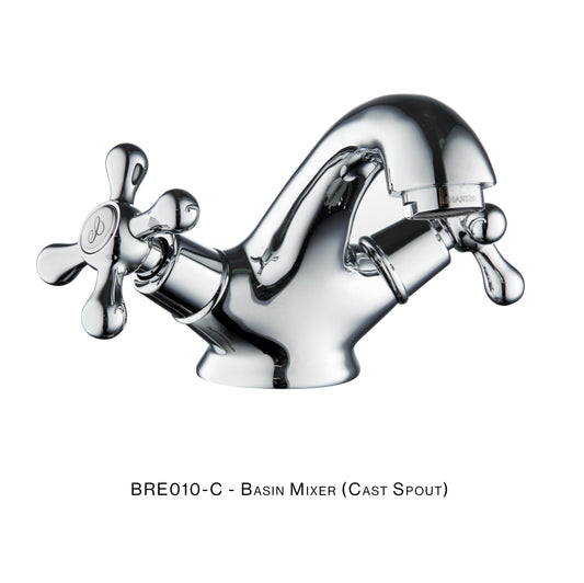 H&C BASIN MIXER BREO CAST SPOUT BRE010-C