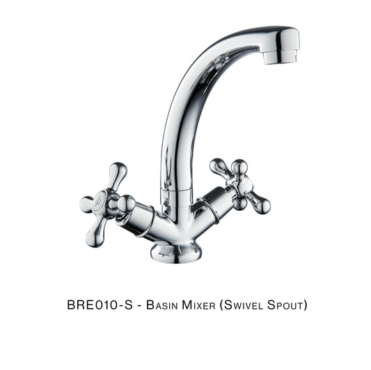 H&C BASIN MIXER BREO SWIVEL SPOUT BRE010-S