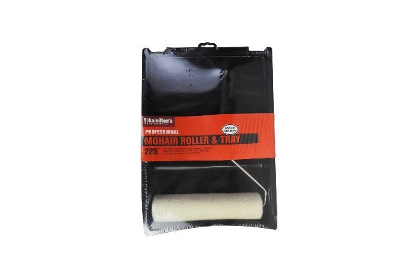 HAMILTON PAINT ROLLER TRAY SET MOHAIR 225MM 7710