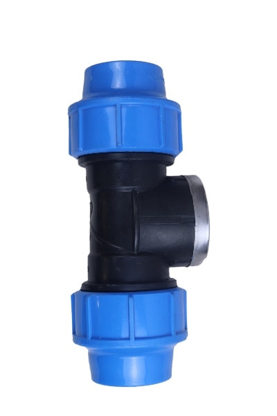 FLOTEK TEE FEMALE POLY COMPRESSION 50MM