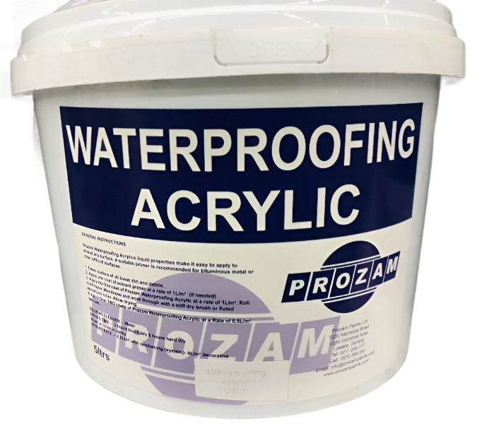 PROZAM ACRYLIC WATERPROOFING AND MEMBRANE GREEN 5L 250MMX10M