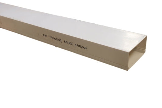 AFRICAB TRUNKING PVC WHITE 50MMX100MM