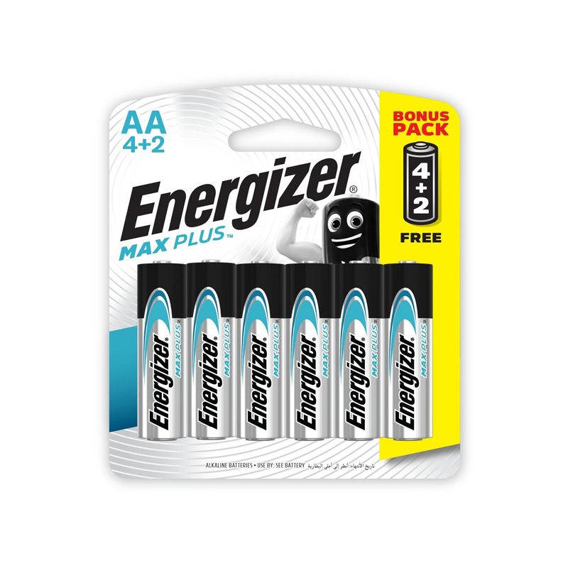 ENERGIZER BATTERY MAX PLUS AA-4+2 1.5V X91RP-64+2