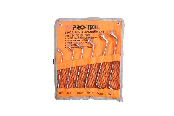 PROTECH SPANNER DOUBLE RING END SET 6PCS 6MM-17MM