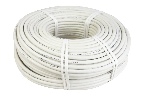 NEELKANTH CORDS PARALLEL FLEXIBLE COPPER CONDUCTOR PVC INSULATED WHITE 0.75 SQMMX2 CORE 300/500V CBWF0.7502CY-WH