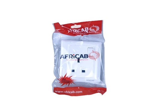 AFRICAB SOCKET OUTLET PVC SINGLE 13A AFCB EL8613S