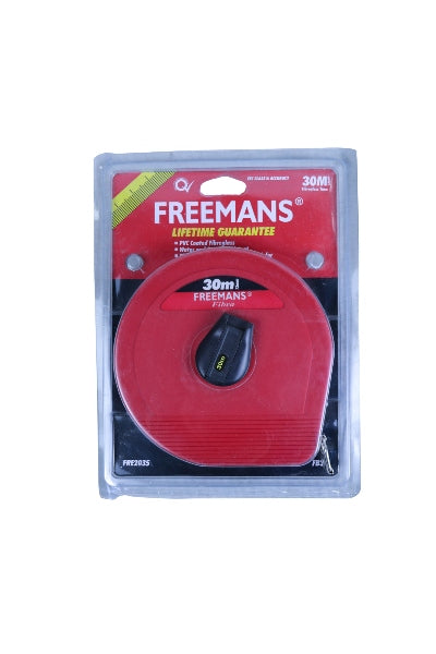 FREEMAN MEASURING TAPE FIBREGLASS 30M X 13MM FRE2035