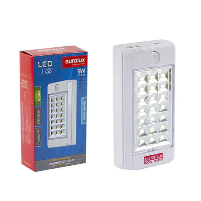 EUROLUX LED EMERGENCY LIGHT RECHARGEABLE 5W 6000