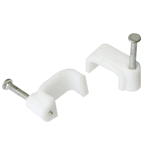EUROLUX CABLE CLIPS FLAT 100 PER PACK LOOSE 10.5MM