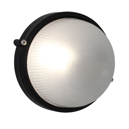 EUROLUX BULKHEAD ROUND SMALL ALUMINIUM BLACK