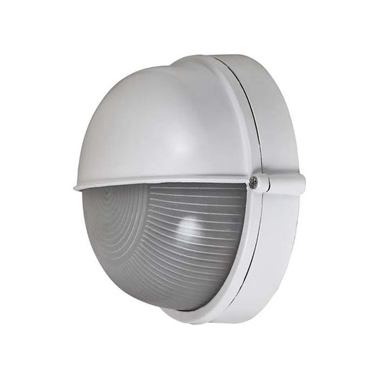 EUROLUX BULKHEAD ROUND SMALL EYELID ALUMINIUM WHITE