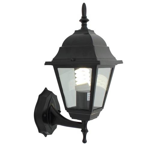 EUROLUX LANTERN OUTDOOR 4 PANEL UP FACING BLACK O14B