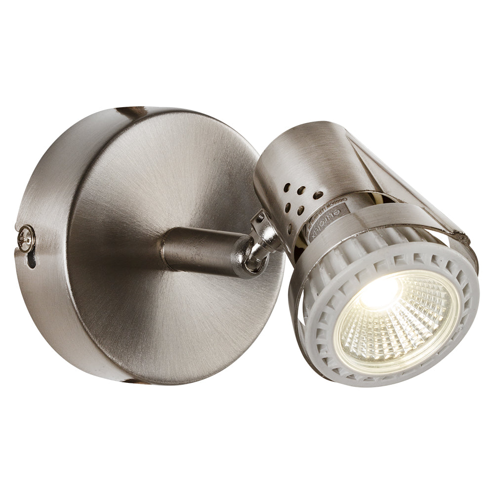 EUROLUX DECO SPOT 1 LIGHT SATIN CHROME GU10 50W S178SC