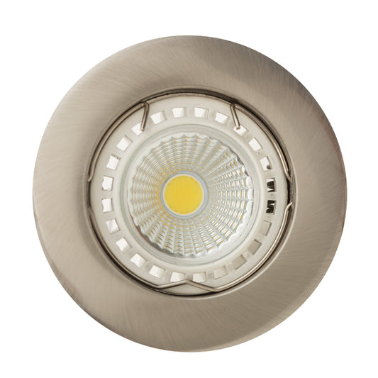 EUROLUX DOWNLIGHT CURVED RIM ALUMINIUM SATIN CHROME GU10 D61SC