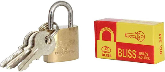 BLISS PADLOCK BRASS HEAVY DUTY 25MM 262