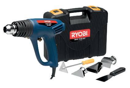 RYOBI HEAT GUN WITH 5PCS ACCESSORY KIT & CARRY CASE 2000W HG-2000K