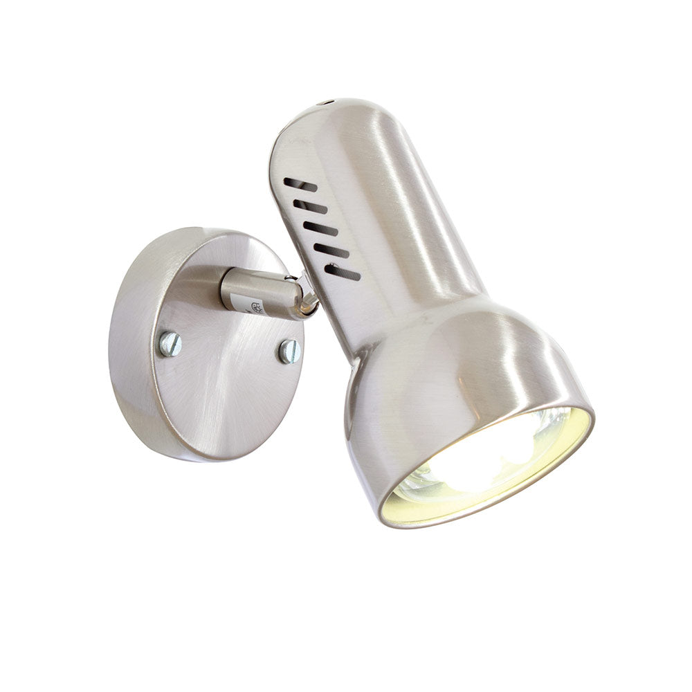 EUROLUX SPOTLIGHT TURBO SINGLE SATIN CHROME S312SC EX