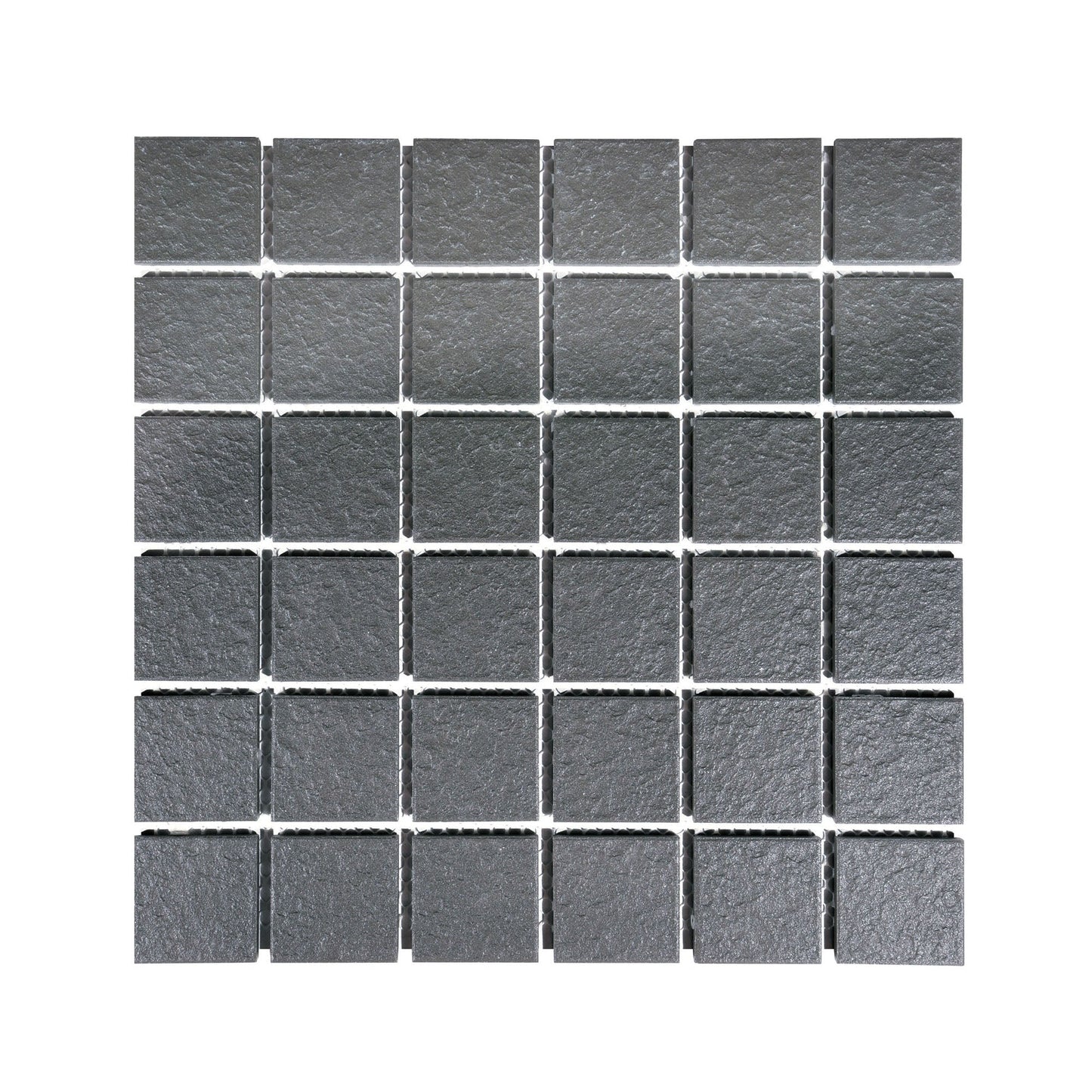 FALCON TILE SHEETS MOSAIC PORCELAIN SLATE DARK GREY 45MM FT112