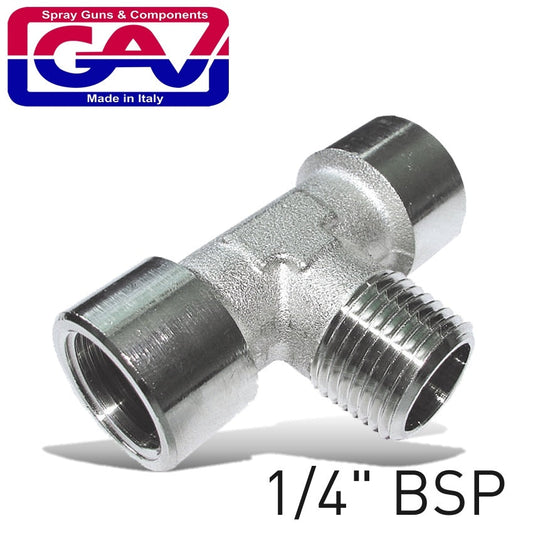 GAV T CONNECTOR 1/4" MFF TEE GAV1258-2