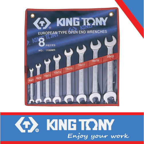 KING TONY SPANNER COMBINATION SET 8PCS 10MM-22MM