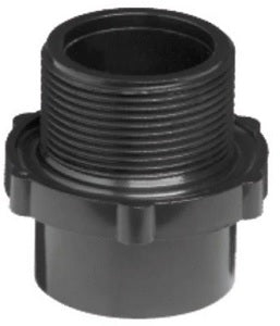 QUALITY FILTER TANK FITTING MALE BLACK 50-40MM