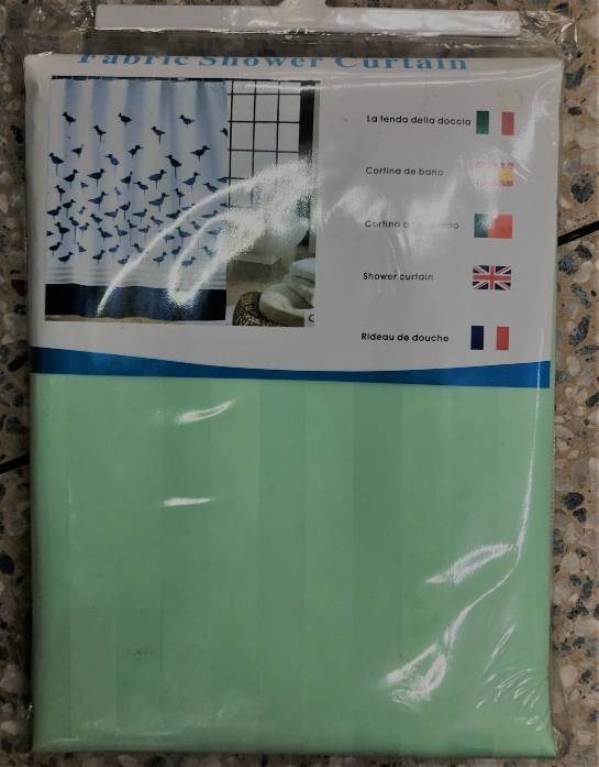 BRIMIX SHOWER CURTAIN GREEN 180X180CM