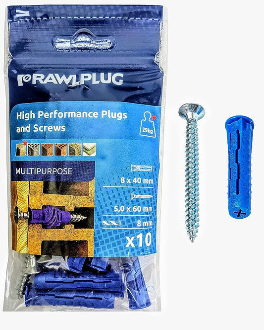 RAWLPLUG PLUG UNIVERSAL NYLON 30 IN A BOX  8MMX40MM WALL PLUG R-C1-4ALL08PLUS