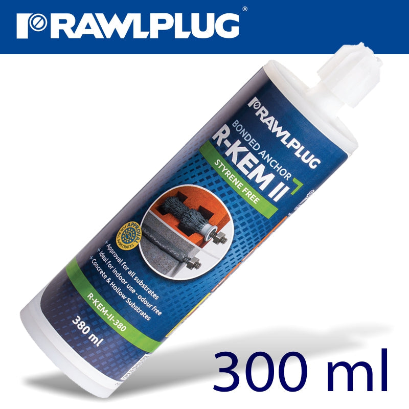 RAWLPLUG RESIN POLYESTER STYRENE FREE 300ML R-KEM-II-300