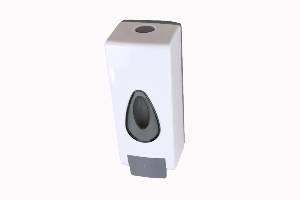 BRIMIX SOAP DISPENSER PVC WHITE + SILVER D07