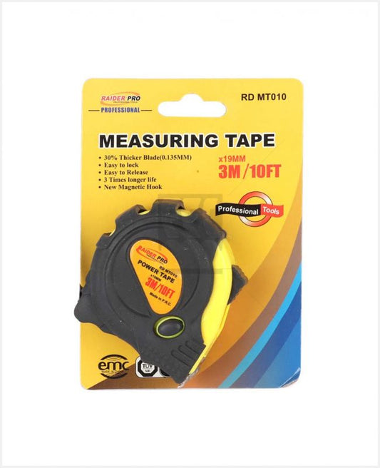 RAIDER MEASURING TAPE STEEL 3M MT 010