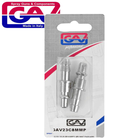 GAV QUICK COUPLER INSERTS 2 PER PACK ARO 8MM GAV23C8MMP