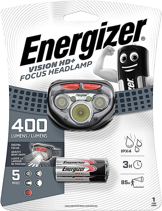 ENERGIZER TORCH HD FOCUS LED VISION H/LAMP 400 LUMENS HDD323