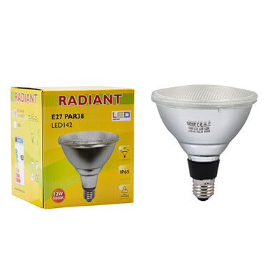 RADIANT LED LIGHT PAR38 E27 12W 5000K IP65 LED142