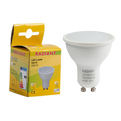 RADIANT LED NON DIMMABLE 5W 4000K GU10 RL155 LED155