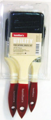 HAMILTON PAINT BRUSH SET UTILITY 25/50/75 1095