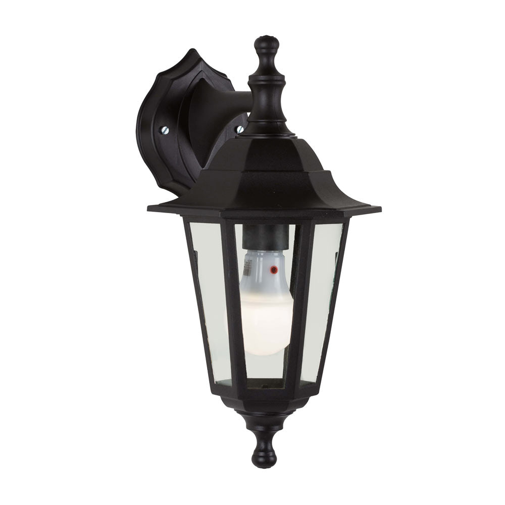 EUROLUX LANTERN PLASTIC 6 PANES DOWN FACING BLACK O304B