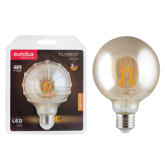 EUROLUX LED AMBER FILAMENT MINI MAXI E27 4W G514ES