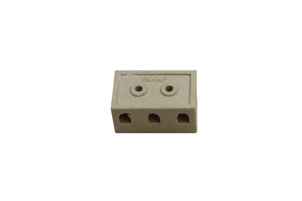 BLOCK CONNECTOR CERAMIC 3WAY 15A