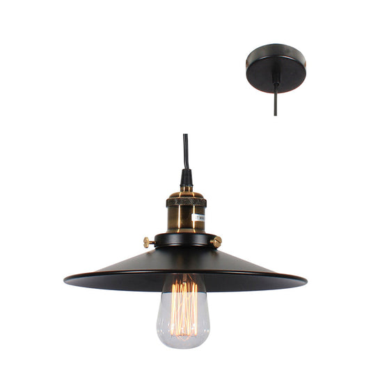 EUROLUX PENDANT FARMHOUSE BLACK P472 260MM