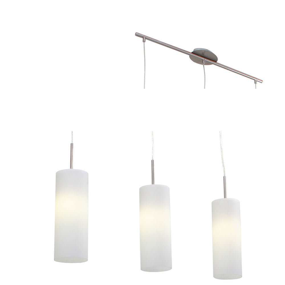 EUROLUX PENDANT TROY3 3 LIGHT SATIN CHROME P260SC 700MM