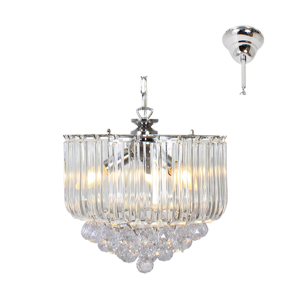 EUROLUX CHANDELIER OTIS ACRYLIC CHROME CH248C 350MM